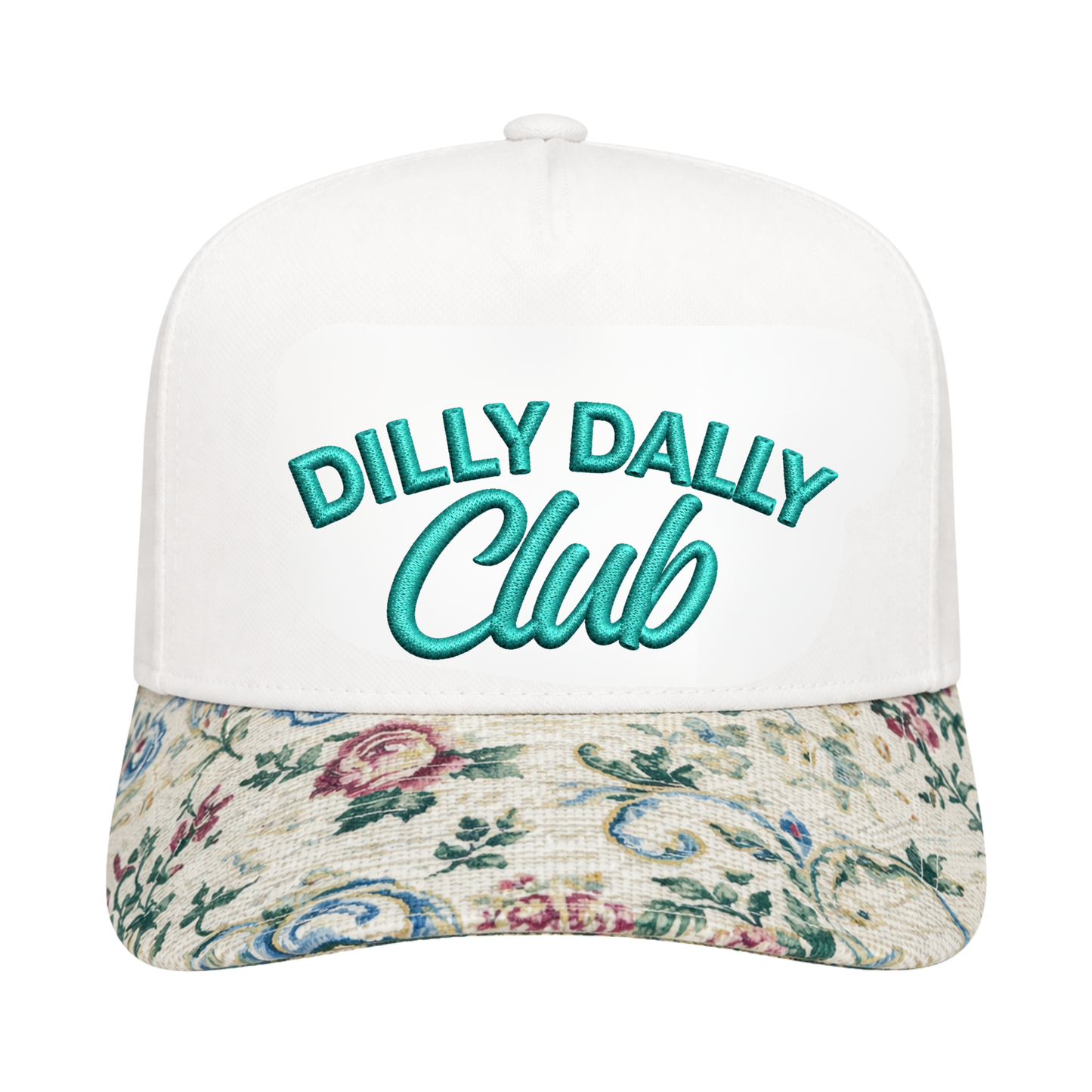 DILLY DALLY CLUB FLORAL BRIM TRUCKER HAT