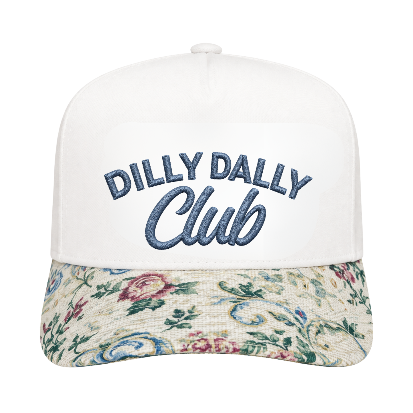 DILLY DALLY CLUB FLORAL BRIM TRUCKER HAT