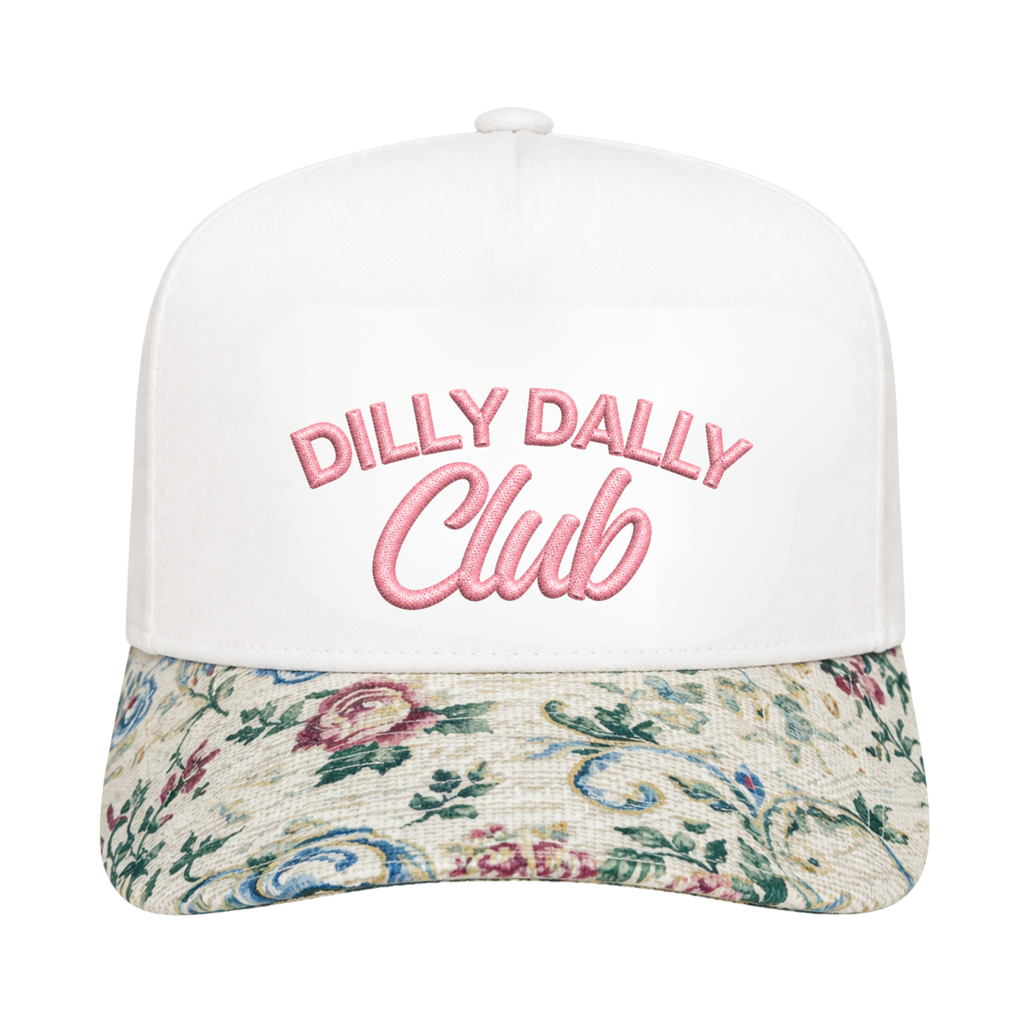 DILLY DALLY CLUB FLORAL BRIM TRUCKER HAT