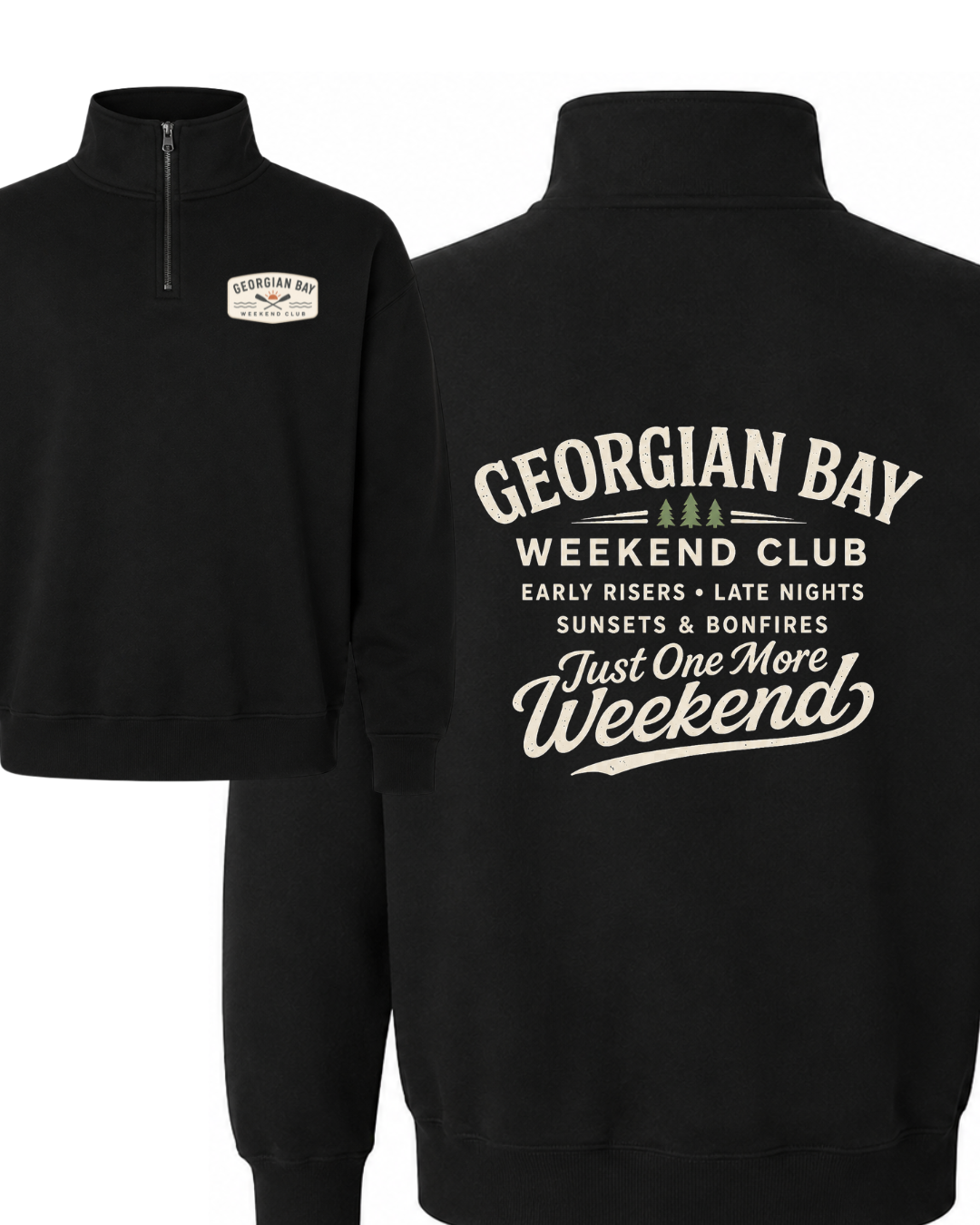 Georgian Bay Weekend Club - 1/4 Zip Sweater