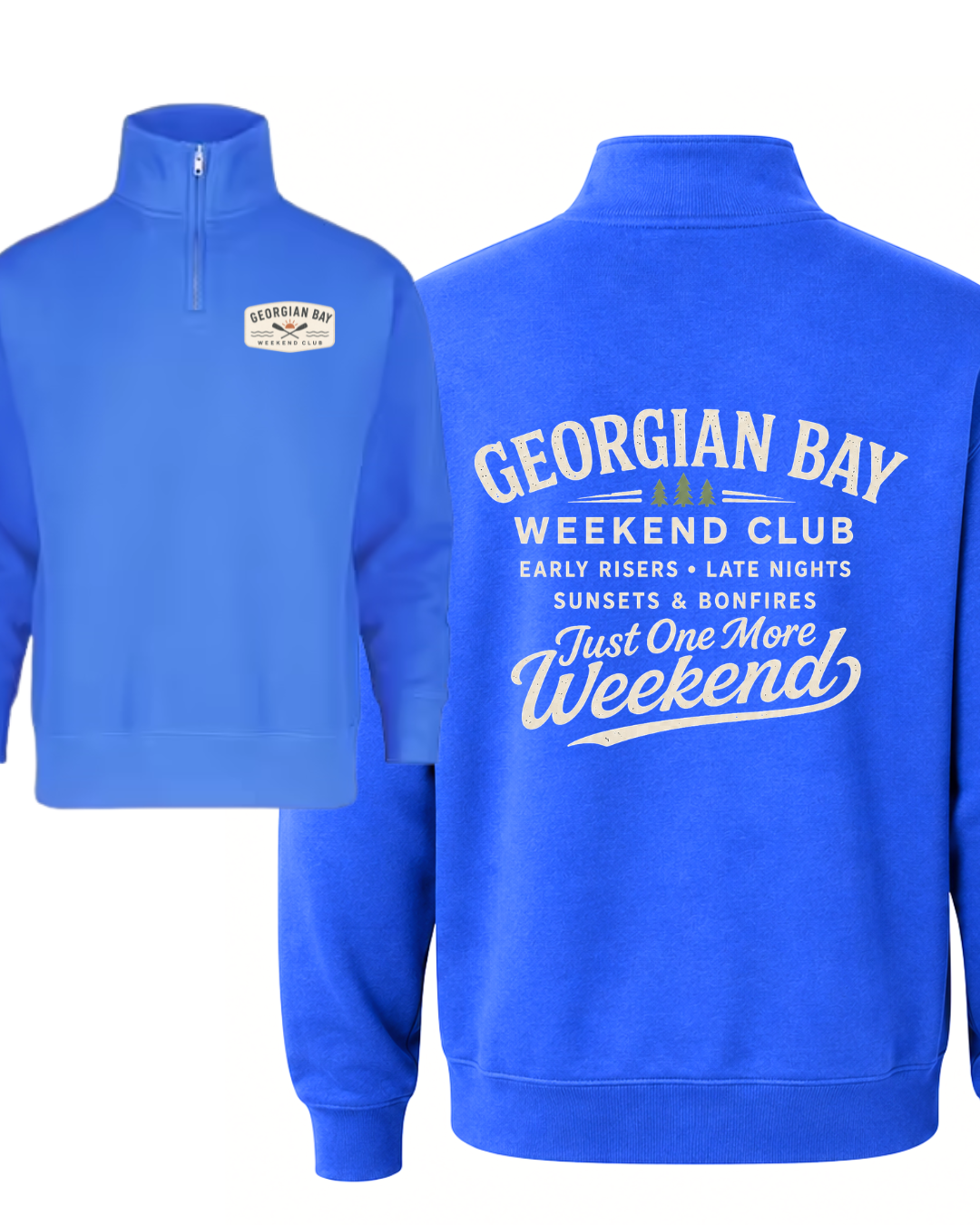 Georgian Bay Weekend Club - 1/4 Zip Sweater
