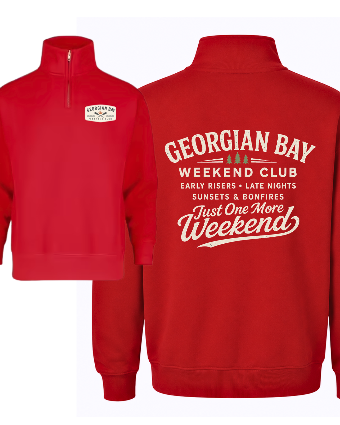 Georgian Bay Weekend Club - 1/4 Zip Sweater