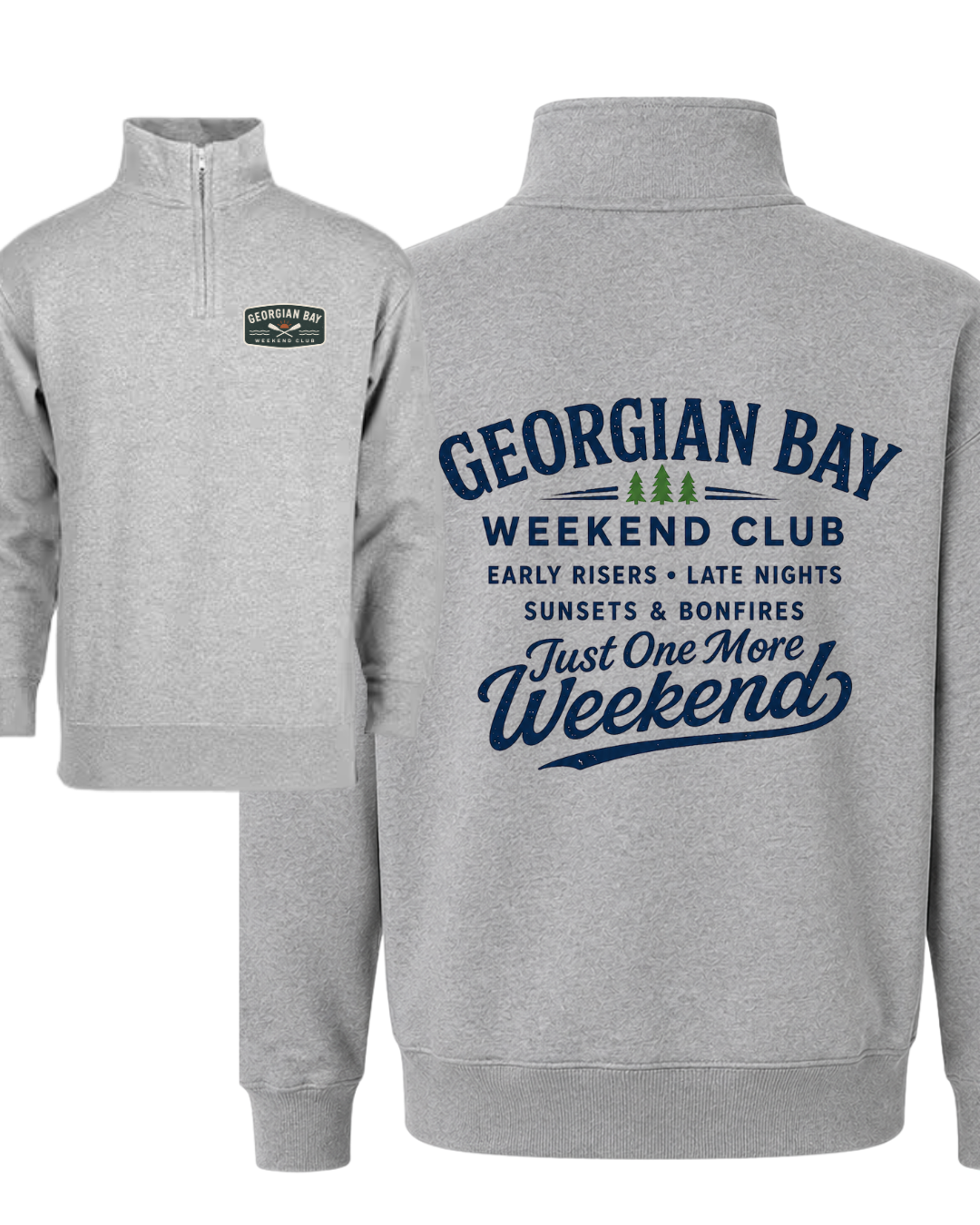 Georgian Bay Weekend Club - 1/4 Zip Sweater