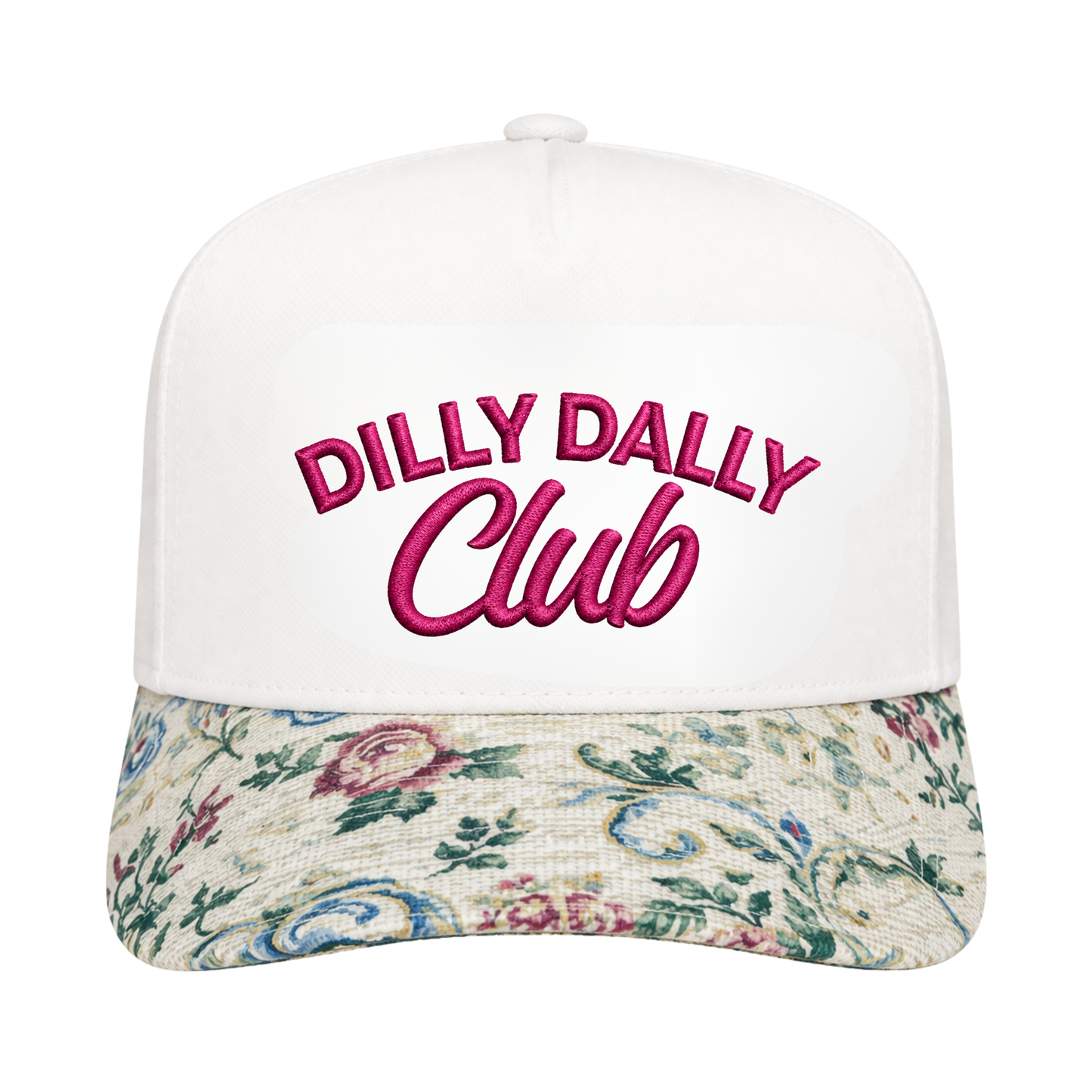 DILLY DALLY CLUB FLORAL BRIM TRUCKER HAT