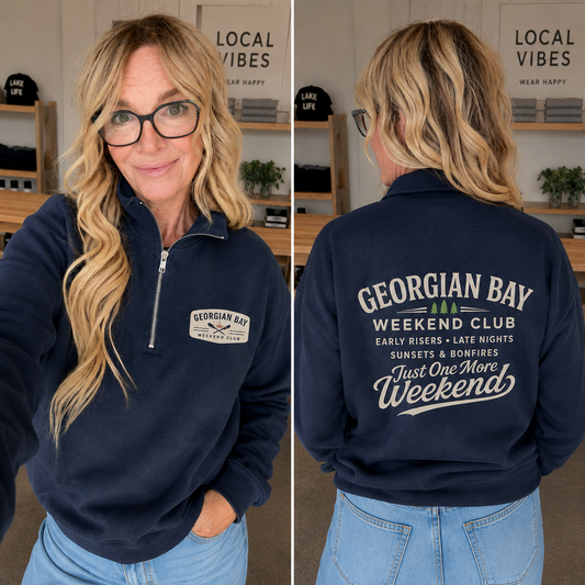 Georgian Bay Weekend Club - 1/4 Zip Sweater
