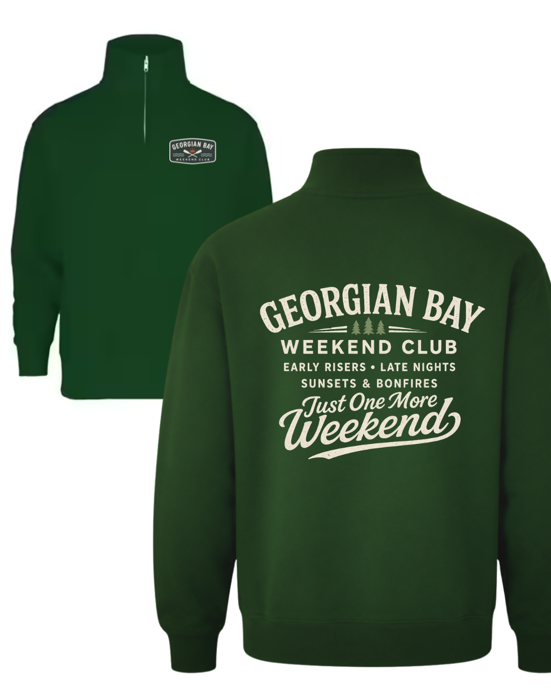 Georgian Bay Weekend Club - 1/4 Zip Sweater
